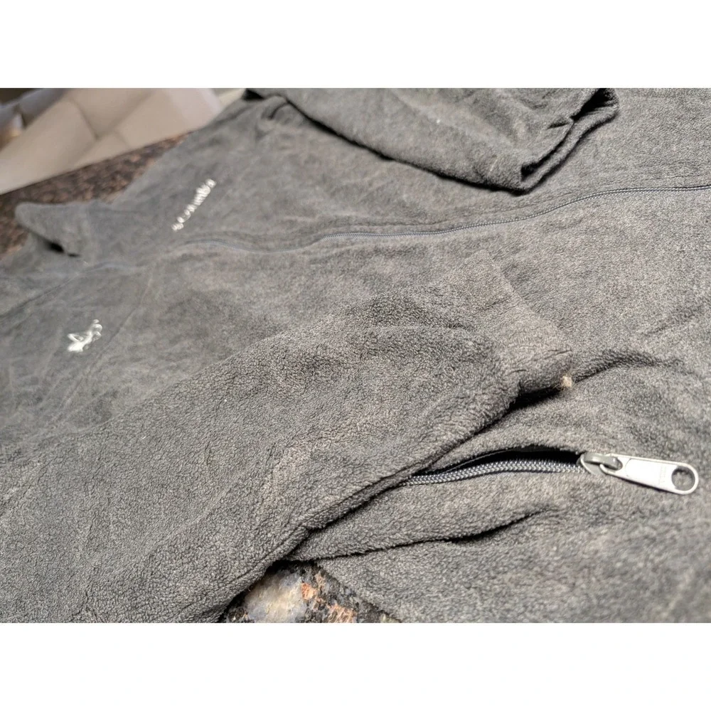 Columbia Sportswear‎ Jacket Mens Medium Gray Full Zip Fleece Pockets Outdoor